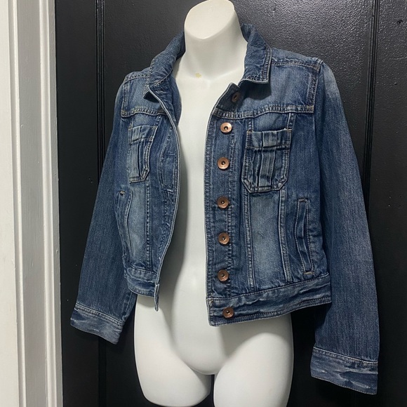 Express Dark Blue Jean Jacket - Picture 5 of 8